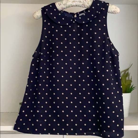 Cooperative Tops - Cooperative Polka Dot Round Collar